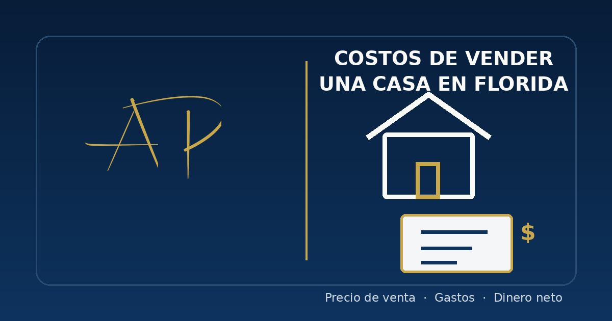 Propietario calculando los costos de vender una casa en Florida